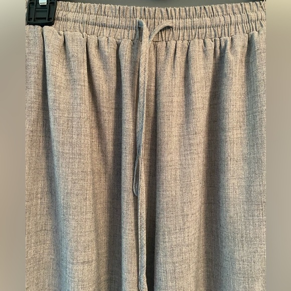 P Cill Women’s Drawstring Grey Wide Leg Pants Size L - Picture 3 of 8